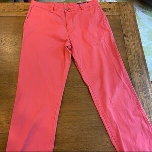 Vineyard Vines Mens Salmon Pink Chino Pants 32 x 34 Cotton Spandex Preppy Golf